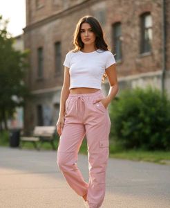 Blush  pink Cargo pants