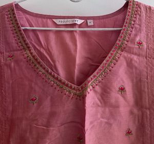 Embroidered A Link Kurta