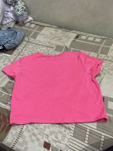 Pink Cropped Tee
