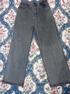 Wide Leg Gray Jeans
