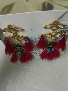 Voylla Long Tassel Earrings Truck Art Halcut