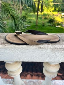 Zara Flip Flops with Gold Detail