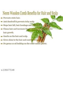 Wooden Neem Comb. 3 Piece Of Comb.