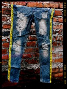 Off-White Inspired Distressed Jeans