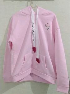 Pink Embroidered Hoodie