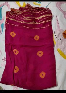 Saree With Stitched Blouse