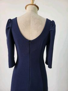 Navy Midi Dress - Elegant &amp; Chic