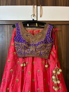 Pink &amp; Purple Lehenga Set
