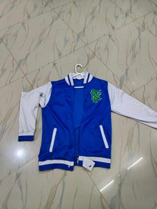 NF Varsity Vibes Jacket – Electric Blue & White |