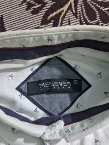 Menever Mens Full Sleeves Shirt (Size=XL)