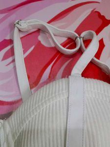 (1132)White Ribbed Bodysuit