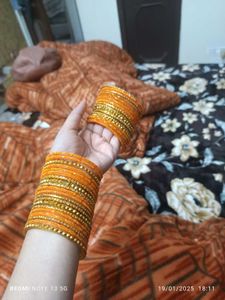 Orange Golden Bangles