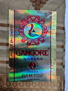 Gangore Cotton Saree With Stitched Peticoat