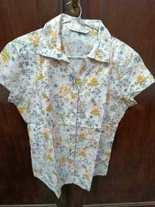 Cotton Shirt With Floral Print