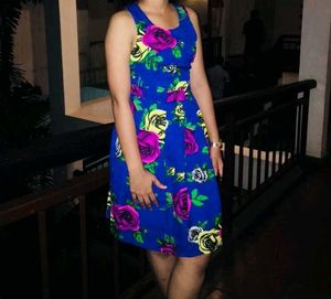 Blue Dress With Pop Colors