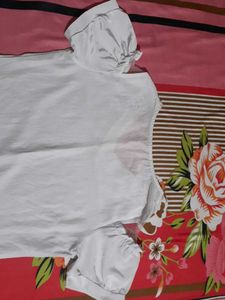 White Puffy Sleeve Top