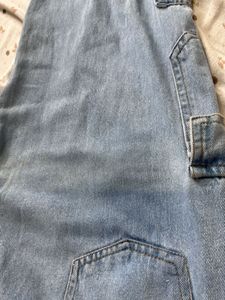 Light Blue Wash Cargo Jeans
