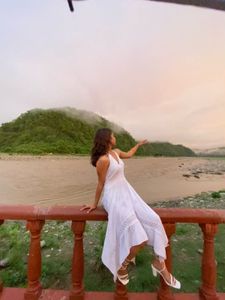 White Halter Sundress