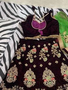 Girls Embroidered Lehenga Choli