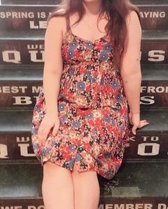Lovely Pink Floral A Line Dress