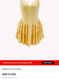 Yellow Mini Barbie Scattered Dress