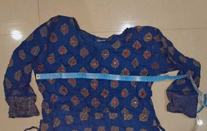 Blue Embroidered kurta