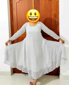 Polka Dot Anarkali Top
