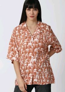 Printed Face Pattern Top
