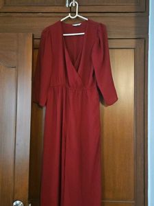 Burgundy Midi Dress