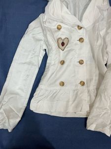 White Double Breasted Jacket