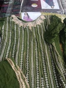 Olive Green Salwar Suit (Issue)