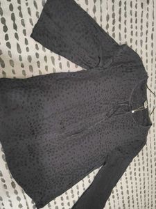 Stylish Gray Long Sleeve Top