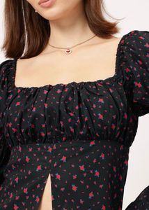 Floral Puff Sleeve Top