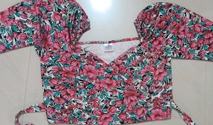 Floral Print Crop Top