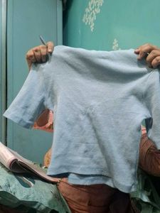 Light Blue Knit Top