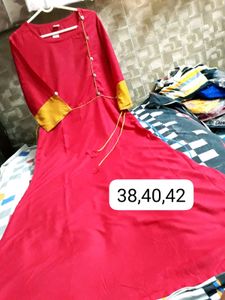 Combo A-line Floor Length Kurti Cum Dress