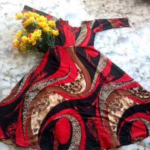 Digital Print Floral Gown