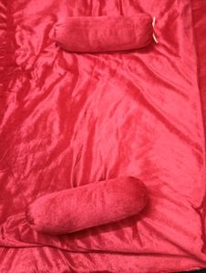 Blanket With Two Bolester Pillow