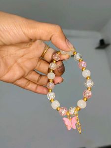 Butterfly Charm Beaded Bracelet