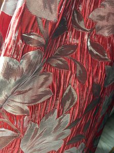 Red Floral Curtains