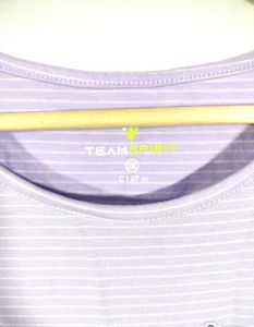 Lavender Full Sleeves Round Neck Top (Women&#39;s)