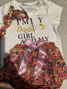 Hopscotch Baby Romper With Skirt And Headband