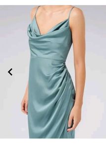 Silky Greyish blue Slip Dress