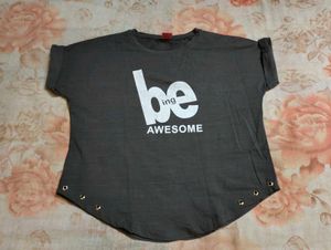 Gray "be AWESOME" Tee 💥