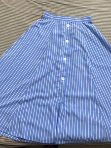 Sky Blue White Lining New Skirt