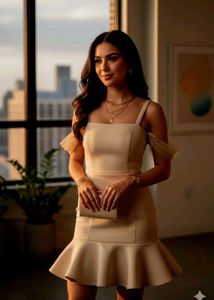 Elegant Beige Party Dress