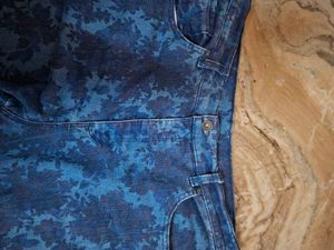 Floral Blue Jeans