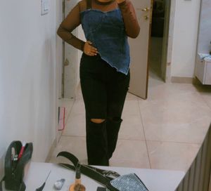 Trendy Denim Top &amp; Jeans Set