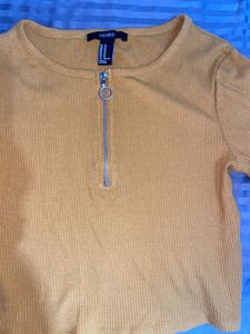 Forever 21 Mustard Crop Top