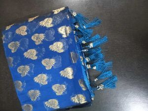 Blue Printed Dupatta